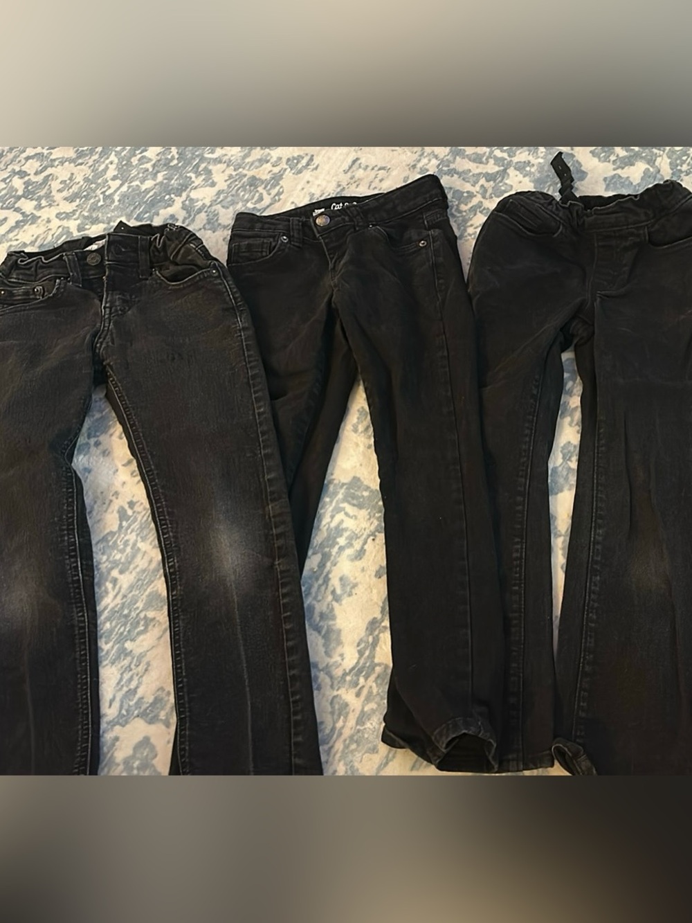 Multiples Black Kids Jeans - Pair of Slim Denim Pants